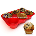 Venta caliente baratos resistentes al calor Nontoxic Anti-Stick Food Grade Bakeware torta fabricante Copa en forma de moldes de muffin